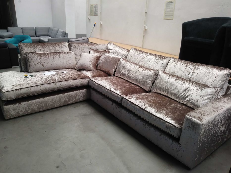 Piękny Narożnik  Glamour 320 x 220 Efektowny / Poduszki
