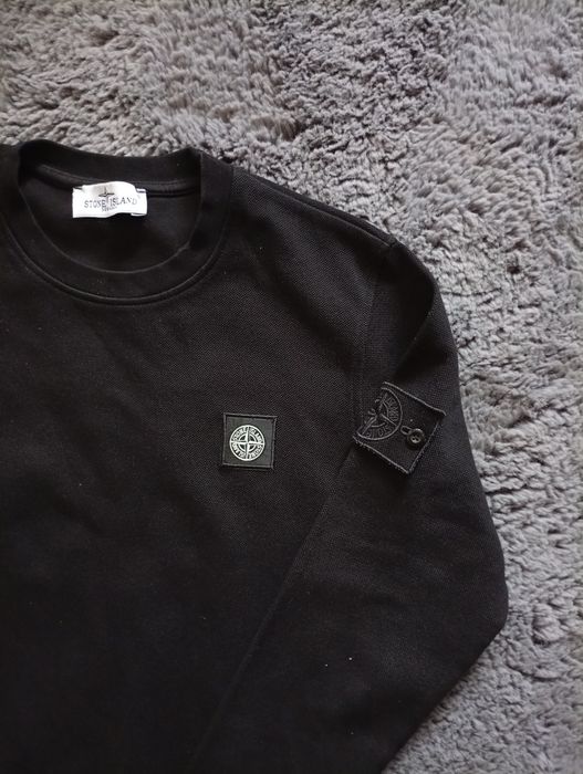Stone Island Black Piqué Sweatshirt