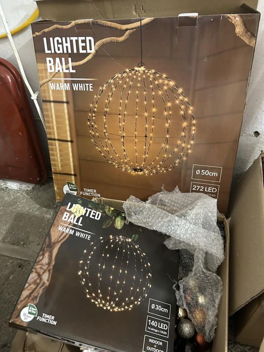 Світлодіодна підвісна Led куля новорічна велика