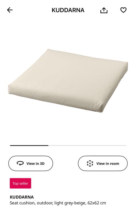 Almofadas (2) de assento exterior KUDDARNA