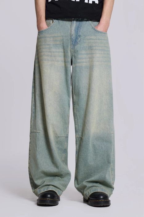 Jaded London Light Wash Colossus Fit Baggy Jeans
