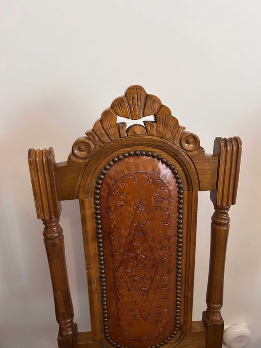 Mesa de Jantar 185 × 95 cm + 8 Cadeiras Clássicas