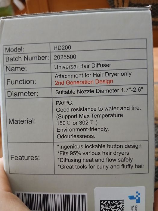 czarny uniwersalny dyfuzor do włosów Hairizone.