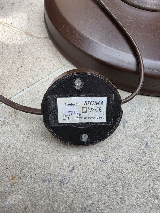 Stojąca lampa dwukloszowa kwiatowa