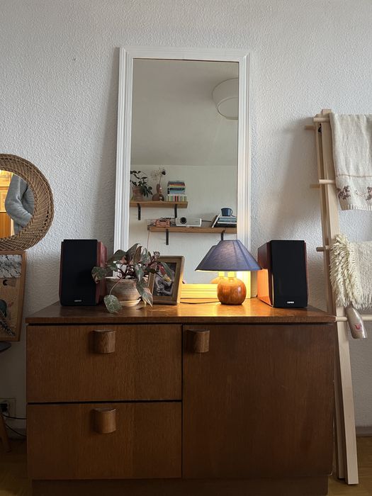 Mała komoda z lat 70 ciemny brąz