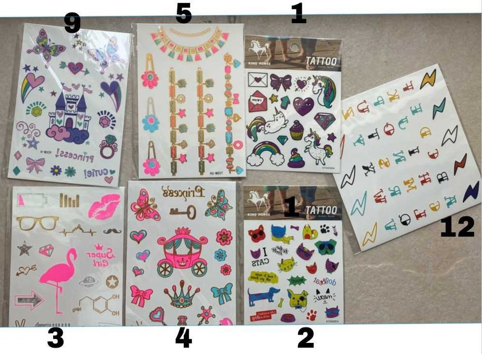Artigos para festa - Tatuagens/Tattoos Temporárias