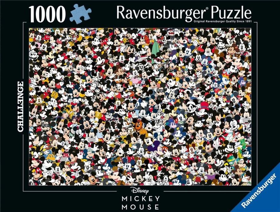 Puzzle 1000 Challenge. Myszka Miki pudełko,