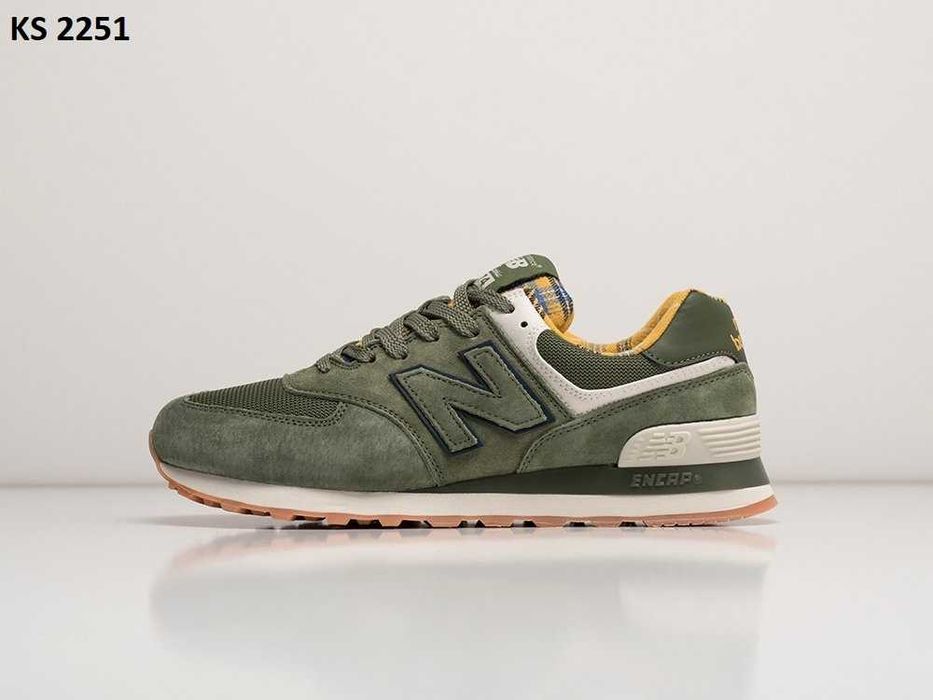 Кросівки New Balance 574 Green Yellow. Арт: KS 2251