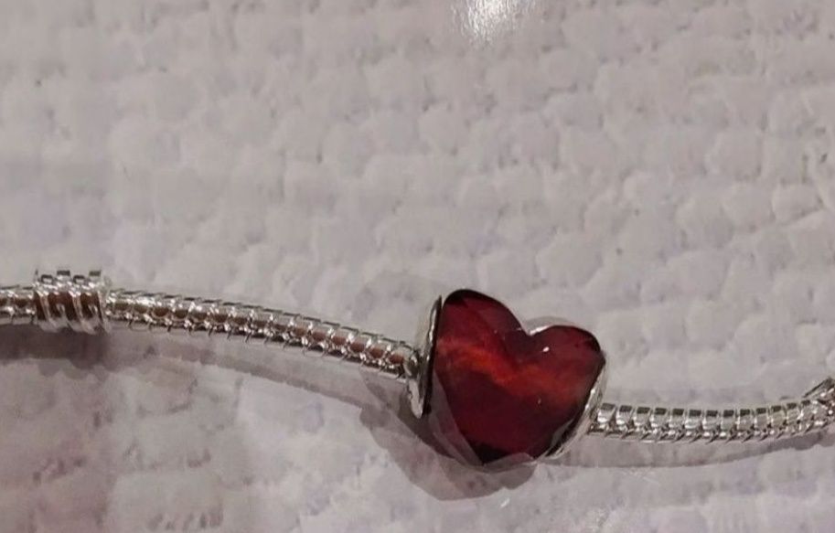 Charm's Charms zawieszka do bransoletki szkło murano sercesrebro 925