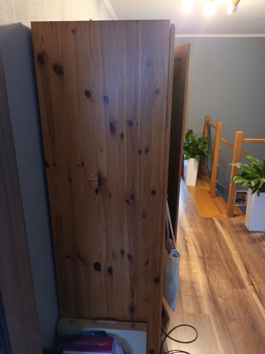 Szafa sosnowa duża z lustrem