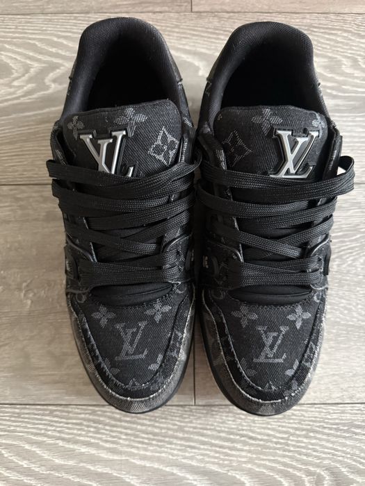 Buty Louis Vuitton LV Trainer Black Monogram Denim 41
