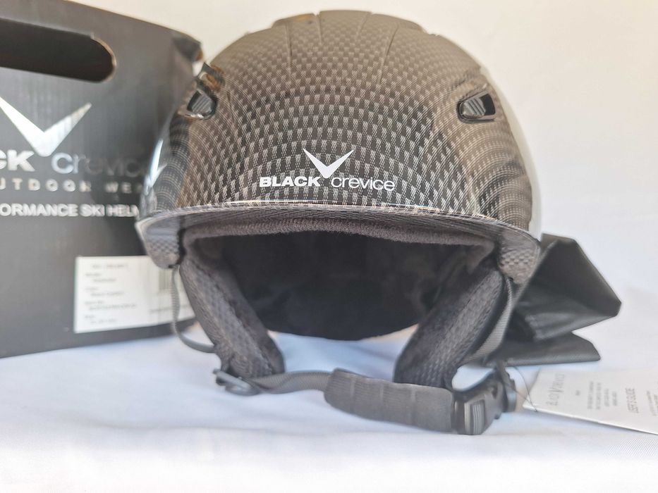 Kask narciarski Black Crevice Kitzbuhel Shiny Black Carbon XL 61cm
