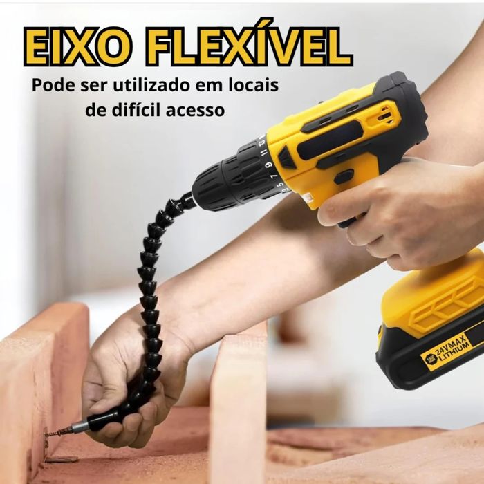 Maquina de furar e aparafusar com kit de ferramentas