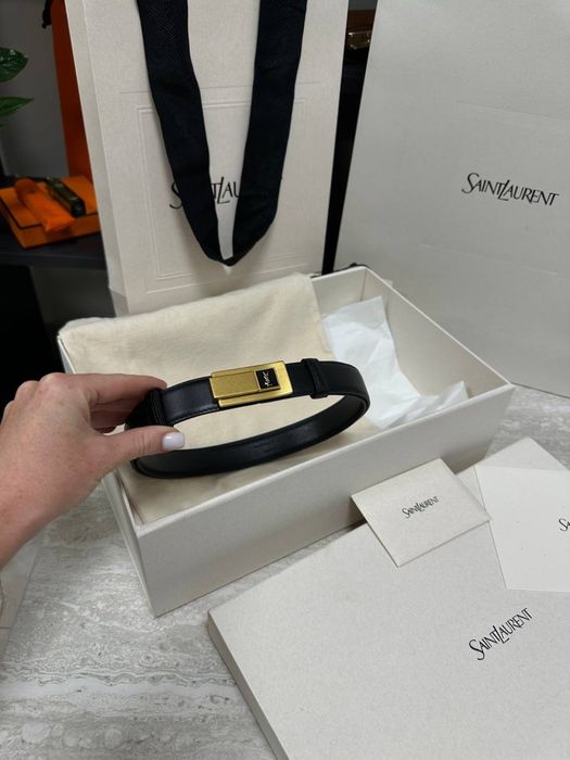 Ремень YSL Yves Saint Laurent повний комплект бутика розмір регулюється шкіряний