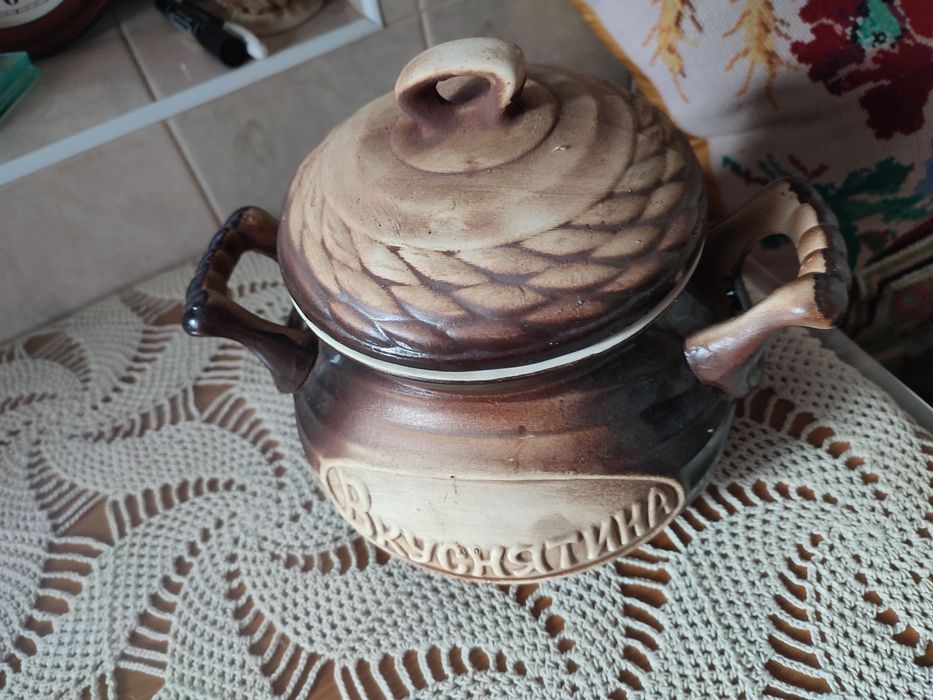 Глиняний горщик для запікання супниця каструля