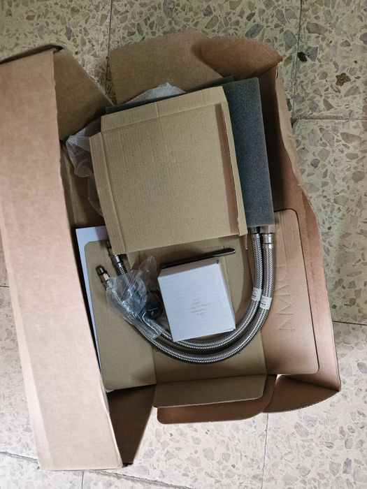 Torneira misturadora de lavatório bancada aço inox Souto de Moura