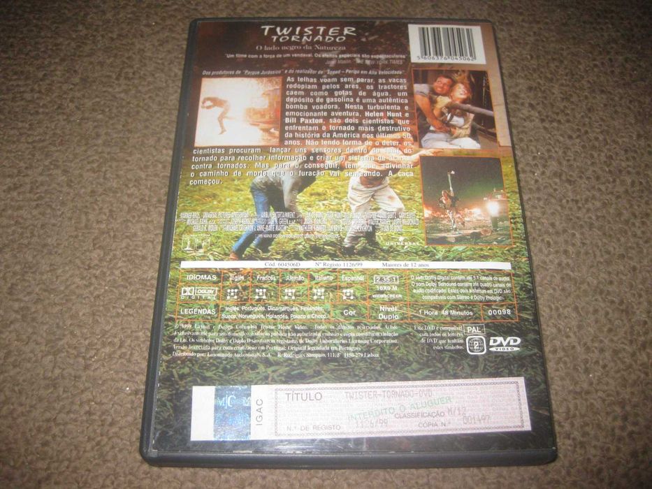 DVD "Twister- Tornado" com Helen Hunt