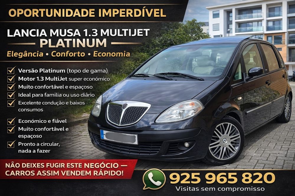 Lancia Musa 1.3 MultiJet 90cv Versão Platinum