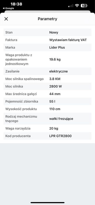 Rozdrabniacz elektryczny Lider Plus GTR2800