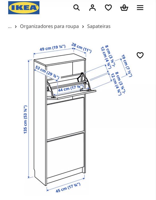 Sapateira BISSA IKEA
