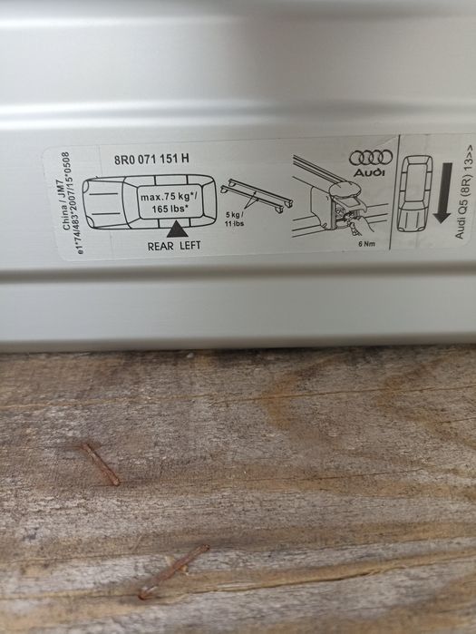 Relingi (bagażnik) dachowe Audi Q5