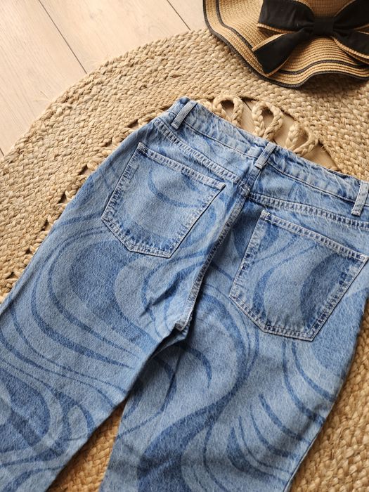 Damskie wyjątkowe Asos spodnie Jeansy wzorem w fale 28/32