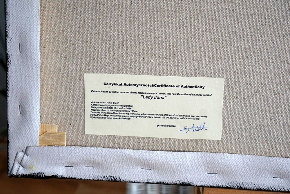 Ręcznie malowany duży obraz olejny portret pięknej kobiety nowoczesny