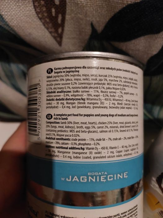 2 puszki dla szczeniaka 400g - RAW Paleo i Dolina Noteci