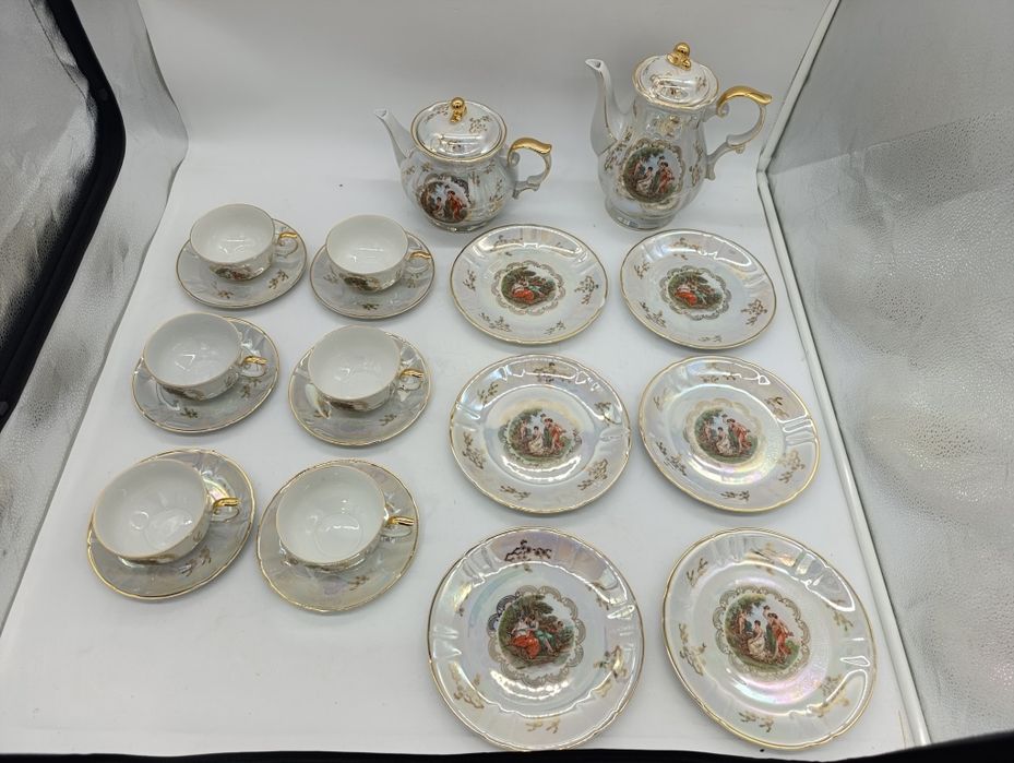 Винтажный фарфоровый чайный сервиз мадонна  Oscar  Schlegelmilc ГДР h