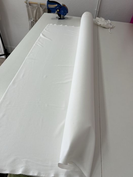 Rolo tecido Poliamida branco grosso