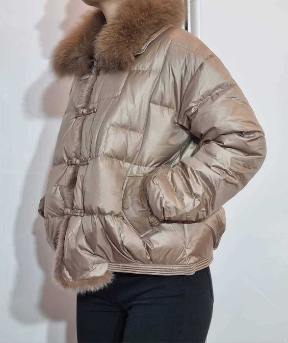 Kurtka puchowa z futerkiem