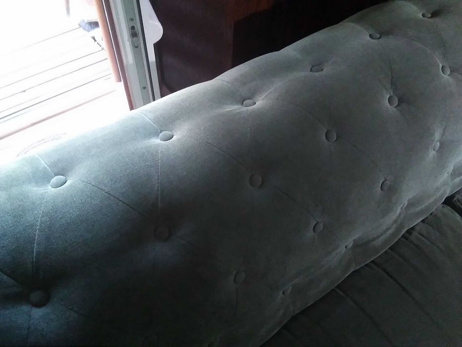 Sofa zieleń pikowana bardzo ładna