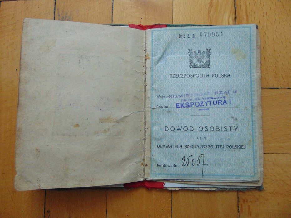 dowód osobisty 1925 Warszawa II RP