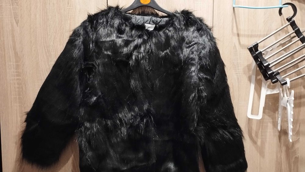 Casaco de pelo  preto