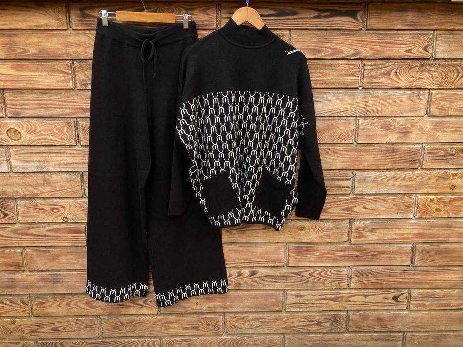 Жіночий в'язаний костюм широкі штани Палаццо