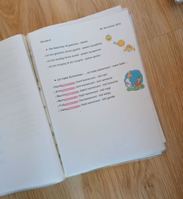 Materiały notatki niemiecki dla dzieci