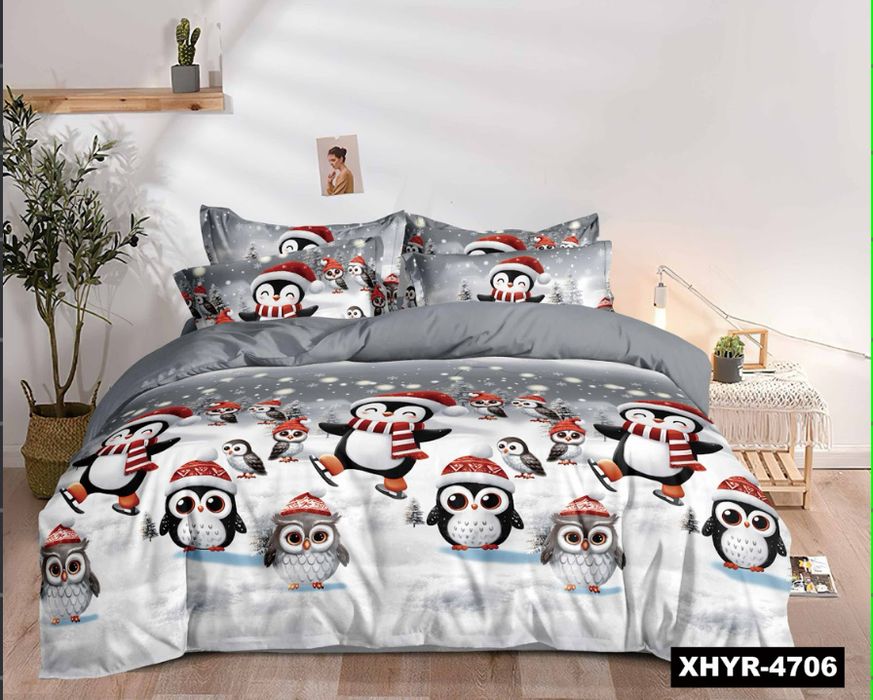 Новорічна постіль Фланель Байка Тепла Натуральна