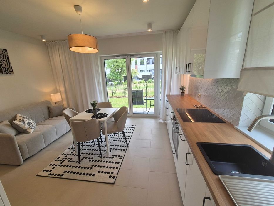 Nowoczesne mieszkanie 27 m² | Ogródek 70 m² | Garaż | Piaskowa 9, Cube