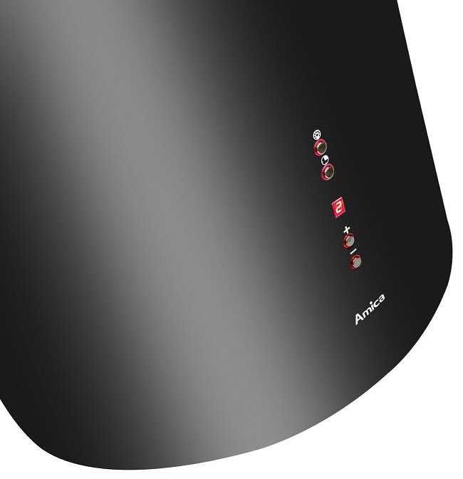 Okap AMICA OKC4441BO Czarny 665m3/h 60dB klasa B