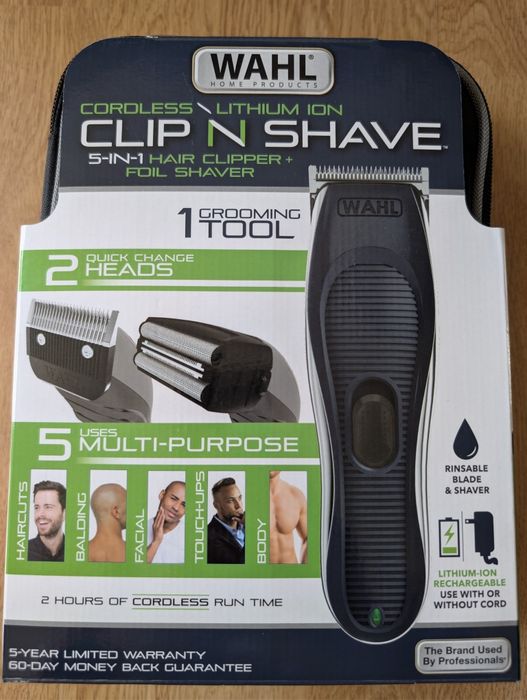 Машинка для стрижки бритва шейвер  Wahl Clip N Shave 5-в-1