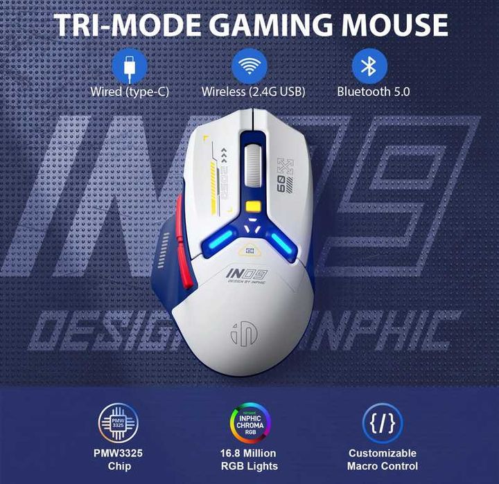 Rato Inphic IN9 Gaming Azul