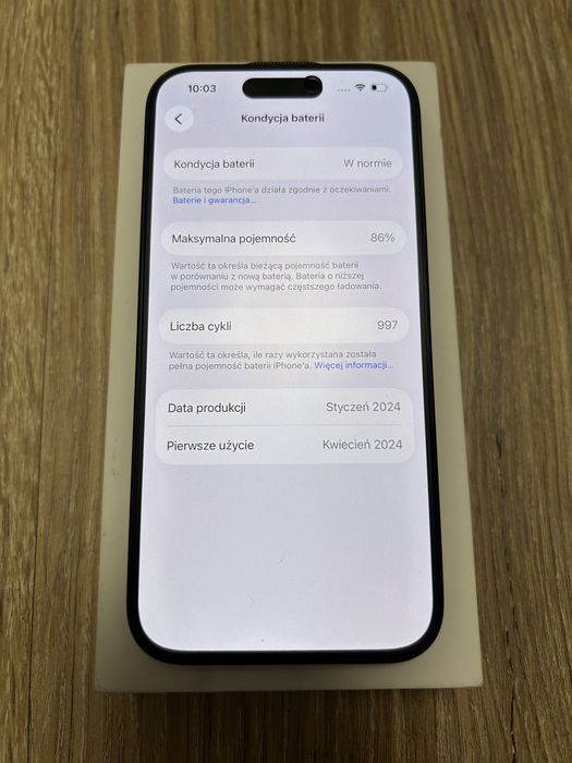 IPhone 15 PRO 128GB Titanium Black 86%