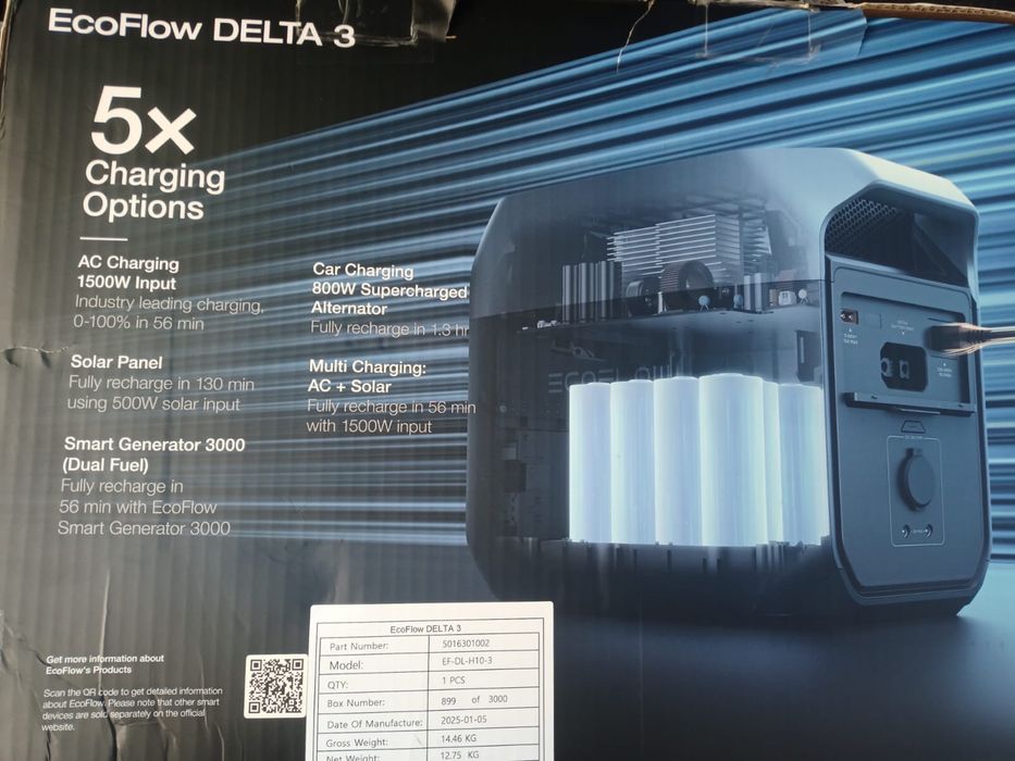 Зарядная станция EcoFlow DELTA 3 1800W 1024Wh