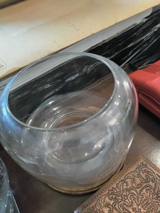 Vaso ou Aquário de vidro redondo