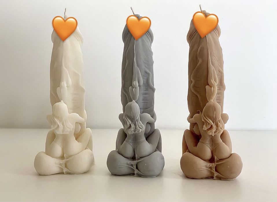 Свічки член, пеніс, 18+, еротичні свічки, свічки у формі члену, Лоно