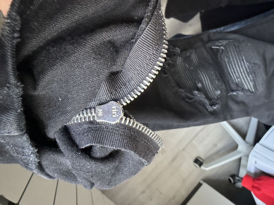 Legit ! Amiri Black Denim Zipper Detail Distressed Jeans амири джинсы оригинал