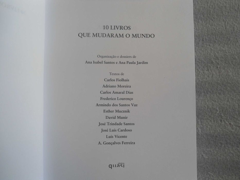 10 Livros que mudaram o mundo