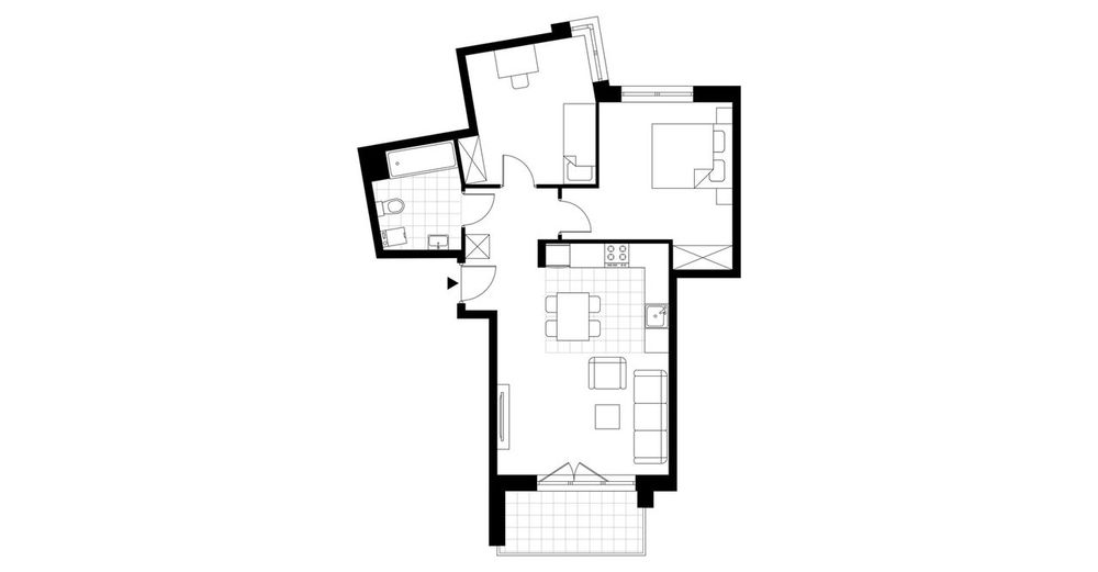 3-pokojowe mieszkanie 58m2 + loggia Bezpośrednio