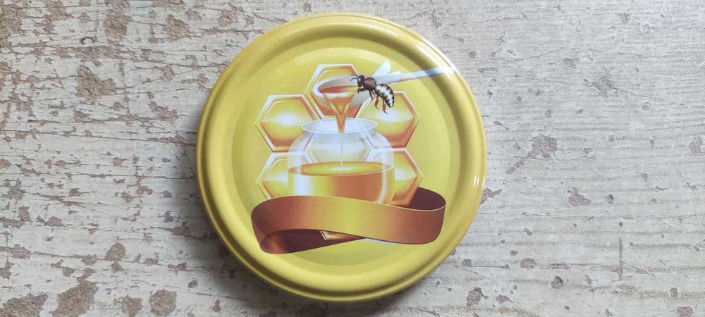 Zakrętki do słoików MIÓD FI82 KLASYCZNY / 100 sztuk