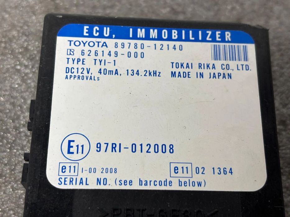 Centralina de ignição (imobilizador) TOYOTA Corolla Hatchback (_E12_)